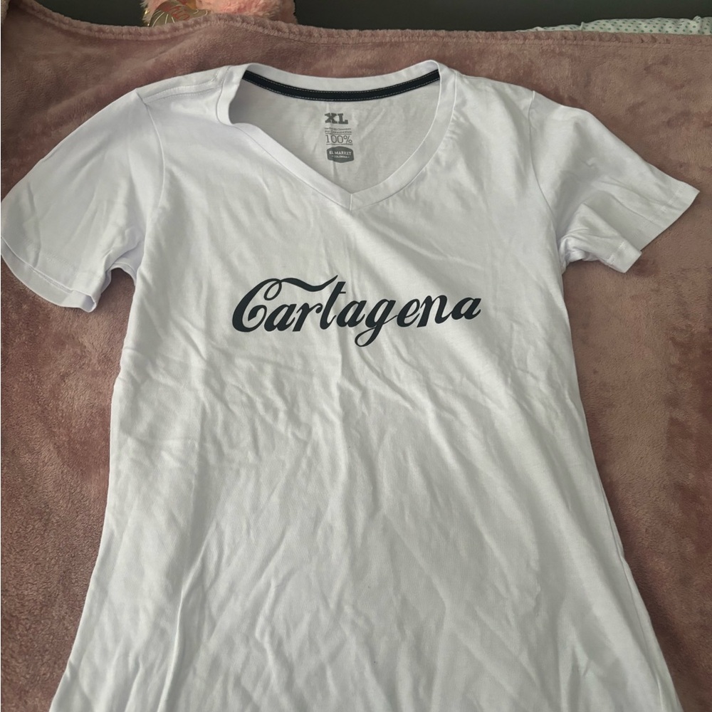 White V-Neck Women's Top